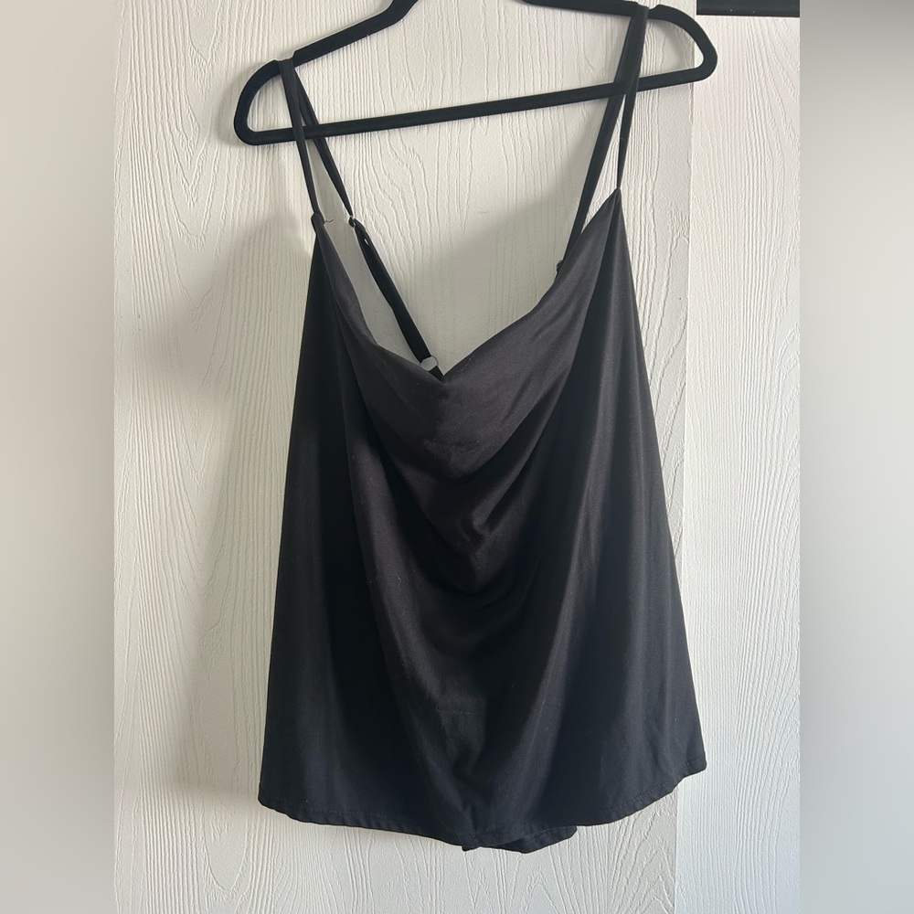 Black Draped Cami Top